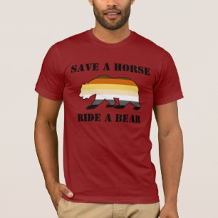 Camiseta Bandera del Orgullo de Osos Gays Salva Un Caballo