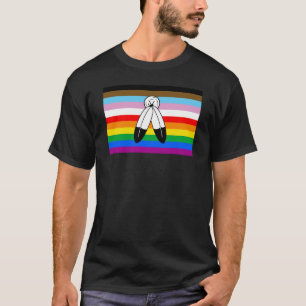 Camiseta Bandera del Orgullo de Progreso de Dos Espíritus 