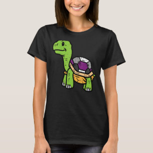 Camiseta Bandera del orgullo de tortuga asexual Asexualidad