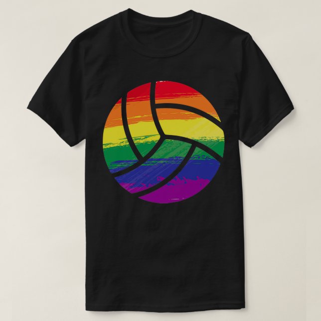 Camiseta Bandera del orgullo de voleibol 2 (Diseño del anverso)