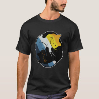 Camiseta Bandera del Orgullo del Atardecer Aroace Yin Yang 