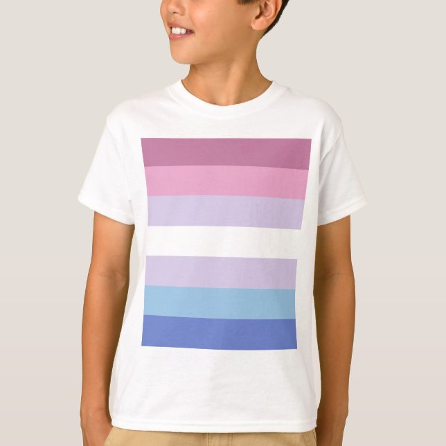 Camiseta bandera del orgullo del bigender (Anverso)