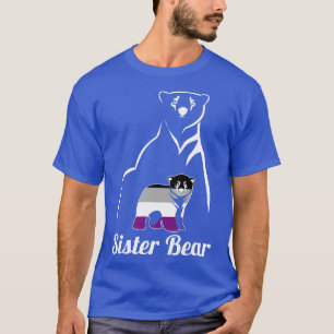 Camiseta Bandera del Orgullo del oso asexual LGBT