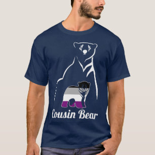 Camiseta Bandera del Orgullo del oso asexual LGBT