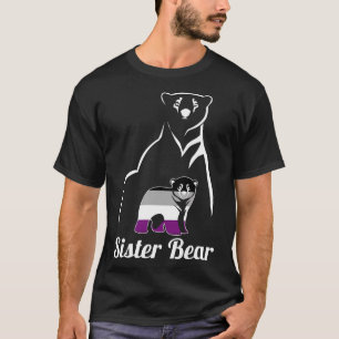 Camiseta Bandera del Orgullo del oso asexual LGBT