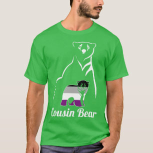 Camiseta Bandera del Orgullo del oso asexual LGBT