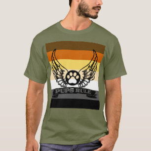 Camiseta Bandera del Orgullo del Oso PUPS Regla Angel Wings