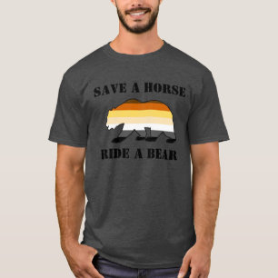 Camiseta Bandera Del Orgullo Del Oso Salvar A Un Caballo De