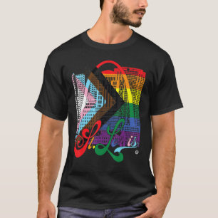 Camiseta Bandera del Orgullo del Progreso de la Línea de Es