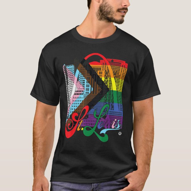 Camiseta Bandera del Orgullo del Progreso de la Línea de Es (Anverso)