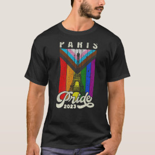 Camiseta Bandera del Orgullo del Progreso de la Torre Eiffe