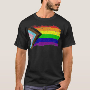 Camiseta Bandera del Orgullo del Progreso Inclusivo Orgullo