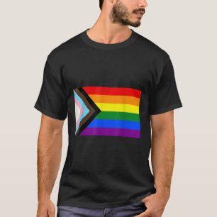 Camiseta Bandera del Orgullo del Progreso LGBT-camiseta