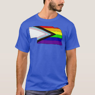 Camiseta Bandera del orgullo del progreso Nebraska
