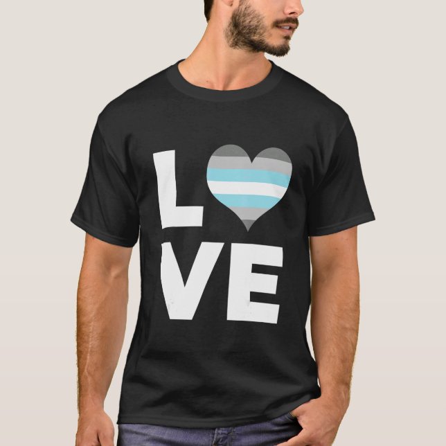 Camiseta Bandera del Orgullo Demiboy Amor Bandera Demiboy (Anverso)