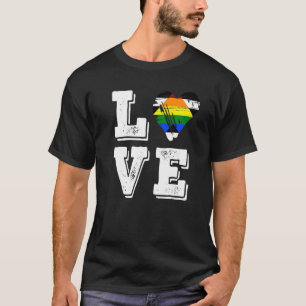 Camiseta Bandera del Orgullo Directo Amor Bandera de Aliado