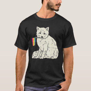 Camiseta Bandera del Orgullo Fox Pansexual Pan Amor Animal 