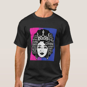 Camiseta Bandera del Orgullo Gasexual Reina Negra Cabello A