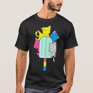 Camiseta Bandera del Orgullo Gato Pansexual Lgbt Pan Cute K