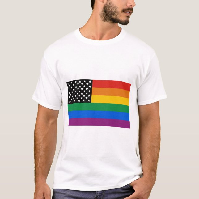 Camiseta Bandera del orgullo gay (Anverso)
