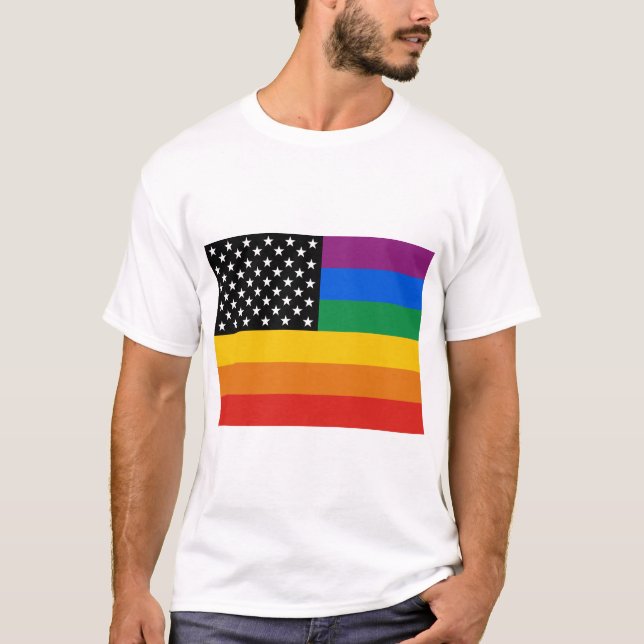 Camiseta Bandera del orgullo gay (Anverso)