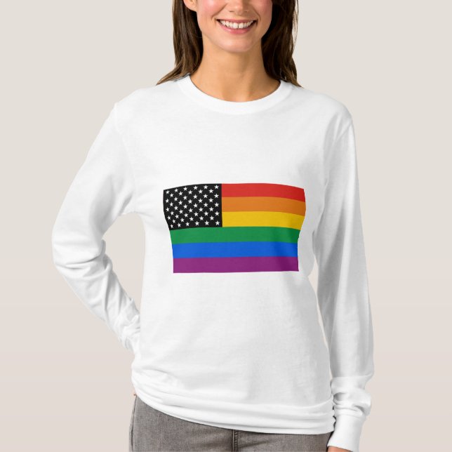 Camiseta Bandera del orgullo gay (Anverso)