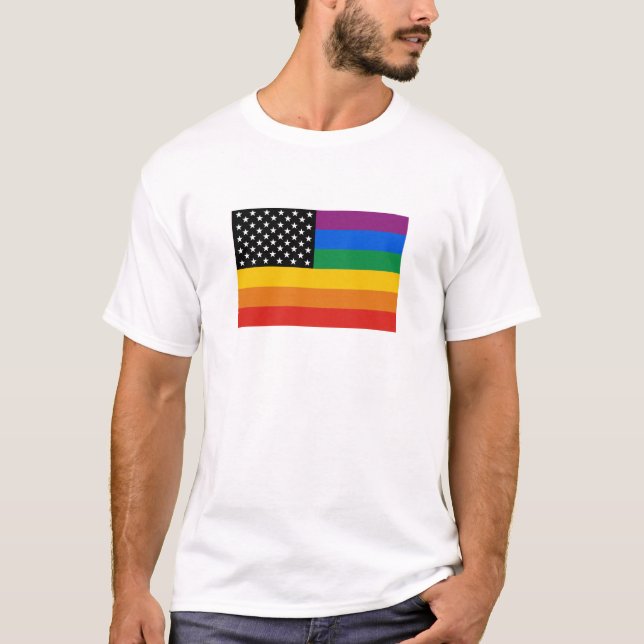Camiseta Bandera del orgullo gay (Anverso)