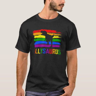 Camiseta Bandera del Orgullo Gay Allysaurus Ally Rex M