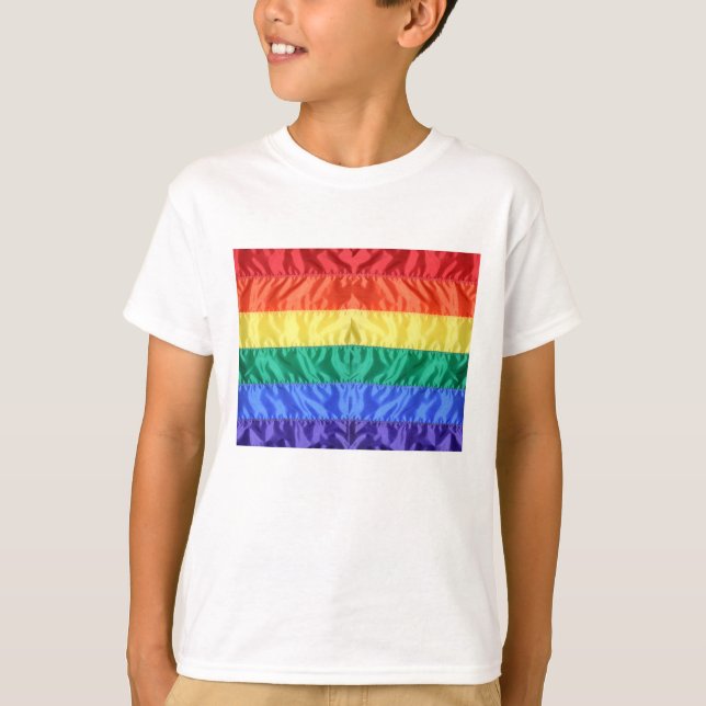 Camiseta Bandera del orgullo gay Bandera arco iris El amor  (Anverso)