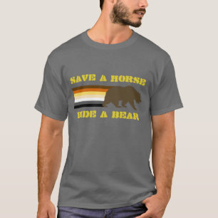 Camiseta Bandera del Orgullo Gay Bear Salva Un Caballo Mont