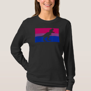 Camiseta Bandera del Orgullo Gay Bisexual Fiesta de Dinosau