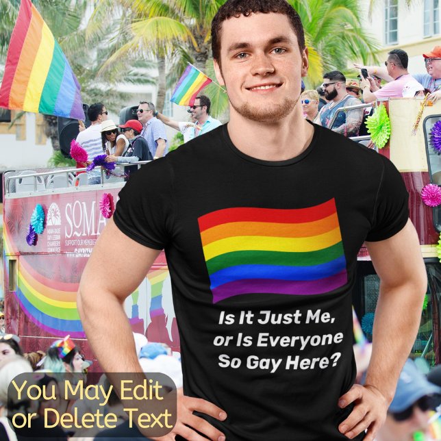 Camiseta Bandera del orgullo gay con bandera arcoiris de te (Subido por el creador)