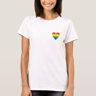 Camiseta Bandera del Orgullo Gay, Corazón Arcoiris, Hipster