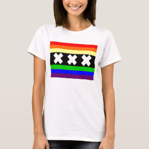 Camiseta Bandera del orgullo gay de Amsterdam