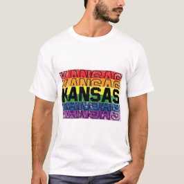Camiseta Bandera del orgullo gay de Kansas