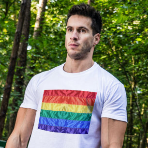 Camiseta Bandera del orgullo gay de la bandera arcoiris de