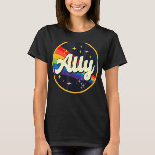 Camiseta Bandera del orgullo gay de los 70's Retro Ally Lgb