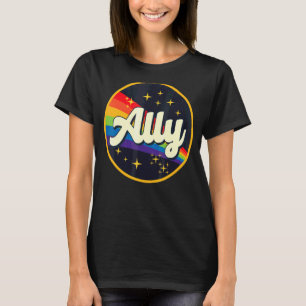 Camiseta Bandera del orgullo gay de los 70's Retro Ally Lgb