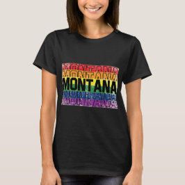 Camiseta Bandera del Orgullo Gay de Montana