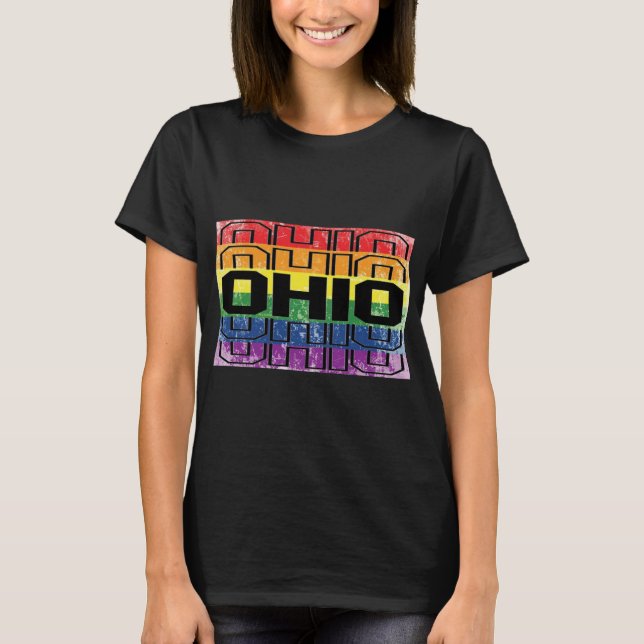 Camiseta Bandera del Orgullo Gay de Ohio (Anverso)