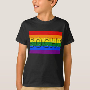 Camiseta Bandera del orgullo gay de SOCHI