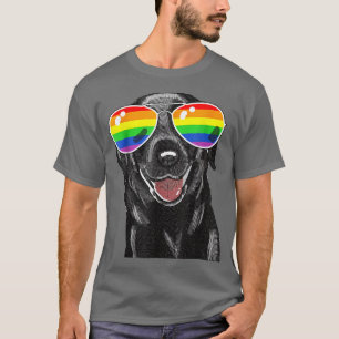 Camiseta Bandera del Orgullo Gay del Laboratorio Negro Gafa