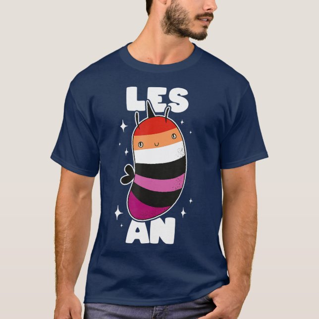 Camiseta Bandera Del Orgullo Gay LGB Les Bee An Gay Lesbian (Anverso)