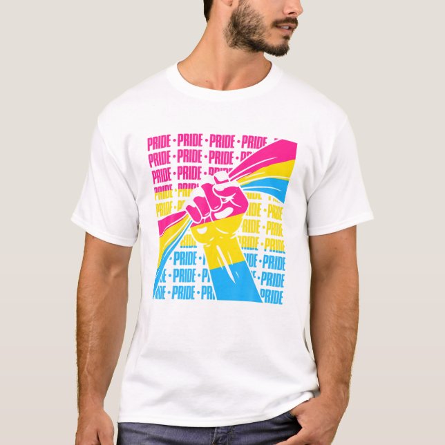 Camiseta Bandera del orgullo gay pansexual LGBTQ Queer Pans (Anverso)