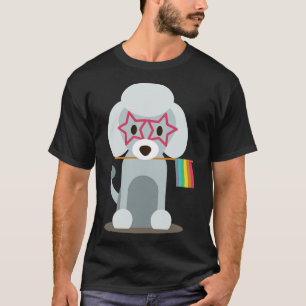 Camiseta Bandera del Orgullo Gay Poodle Gift Perro Lgbtq Lg