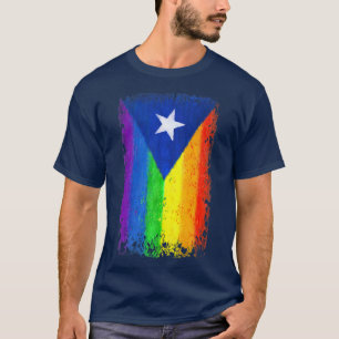 Camiseta Bandera del Orgullo Gay Puertorriqueño Orgullo Gay