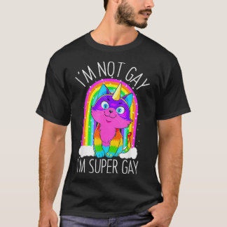 Camiseta Bandera del Orgullo Gay Unicornio LGBT No Soy Gay