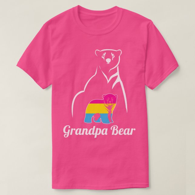 Camiseta Bandera del Orgullo Gótico Pansexual del Abuelo LG (Diseño del anverso)