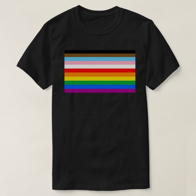 Camiseta Bandera del Orgullo Inclusivo LGBTQ+ (Diseño del anverso)