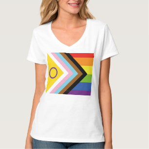 Camiseta Bandera del orgullo intersexual de SlipperyJoe's f